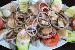 Aguachile de Callo y Camarón