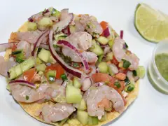 Tostada de Ceviche de Camarón